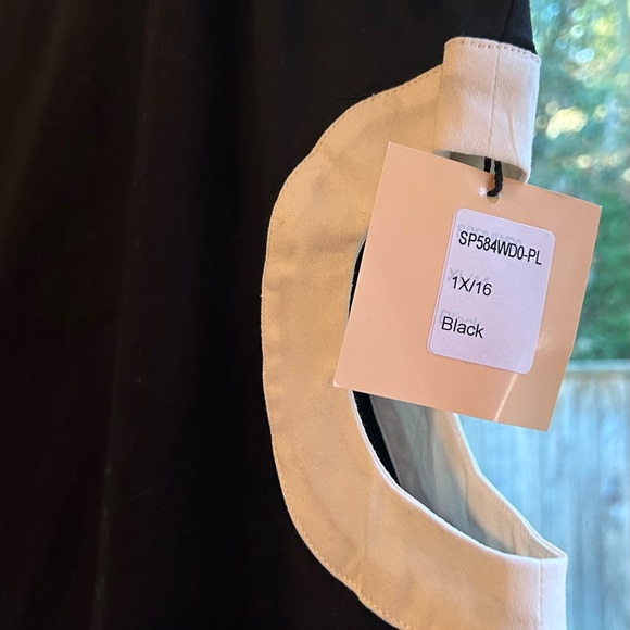 NWT-Sz 1X-Smak Parlour 1960’s black & white cutout cotton shift dress 🖤🤍🖤 - Picture 7 of 9